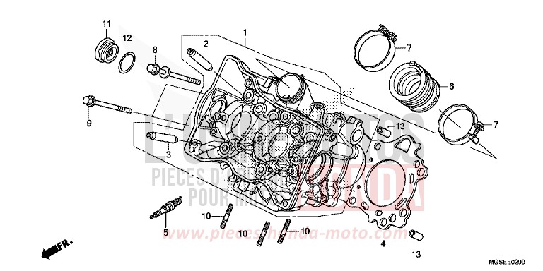 CULASSE von NC700S DCT SEAL SILVER METALLIC (NHA14) von 2013